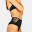 High-rise bikini bottoms with eyelets
